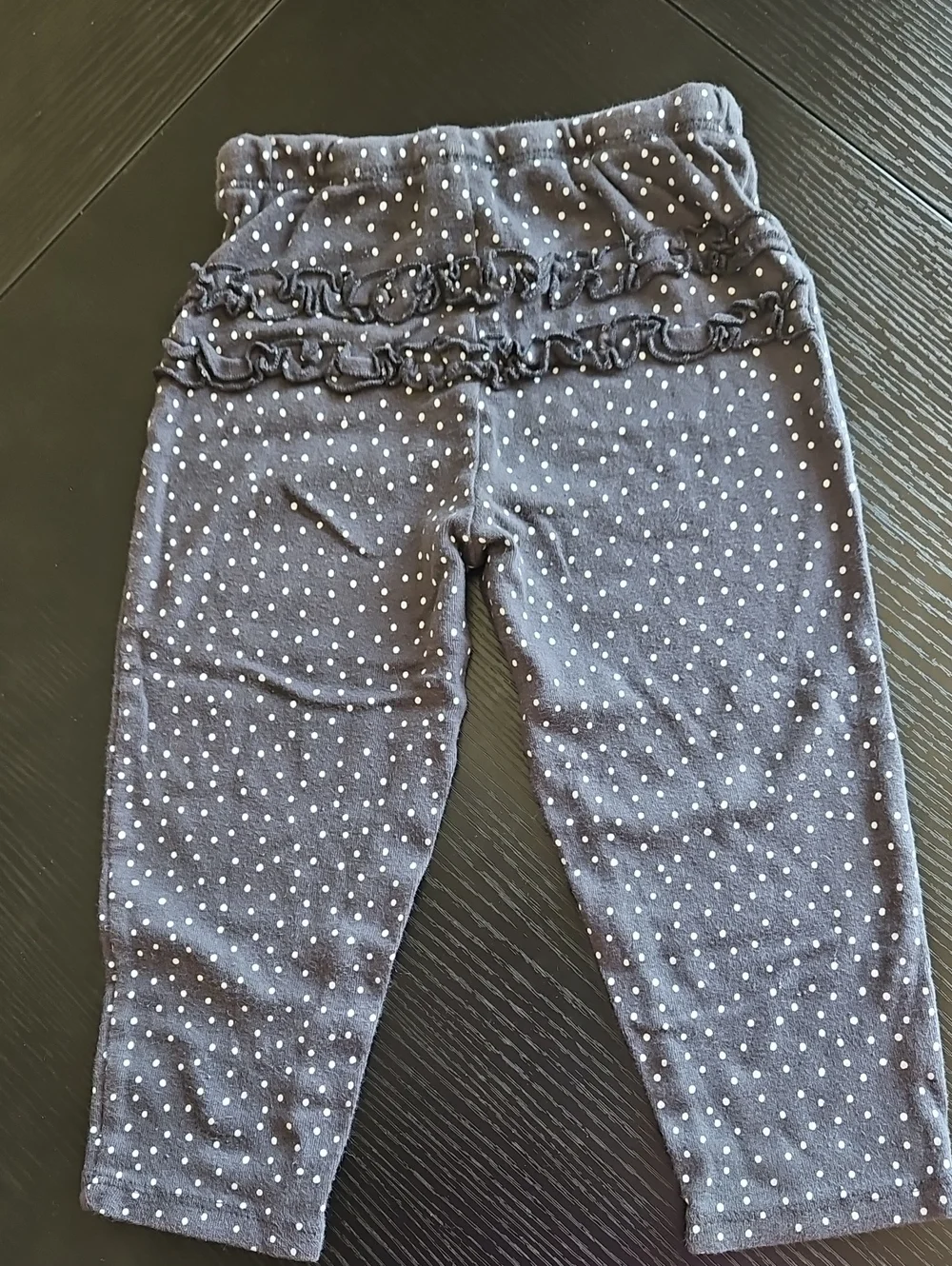 Carter's Gray Bottoms with White Polka Dots
